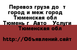 Перевоз груза до 2т город и меж.город - Тюменская обл., Тюмень г. Авто » Услуги   . Тюменская обл.